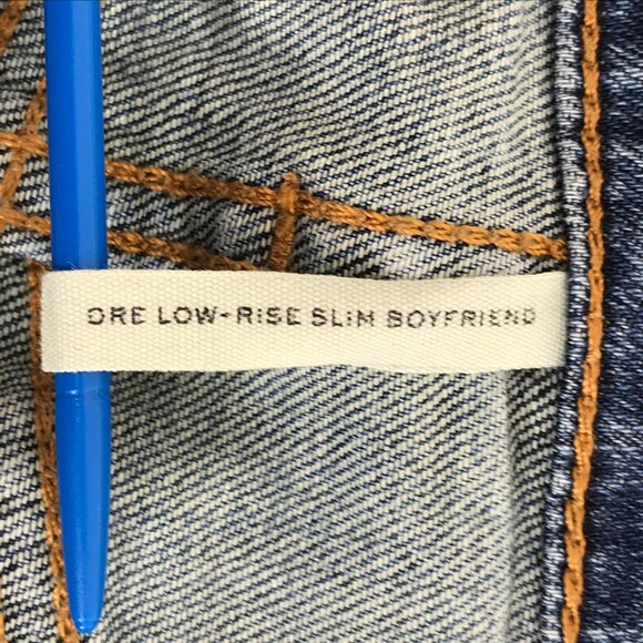 Rag & Bone Dre Low Rise Slim Boyfriend Jeans Women's Size 30 Bellview Blue Denim - Picture 9 of 12